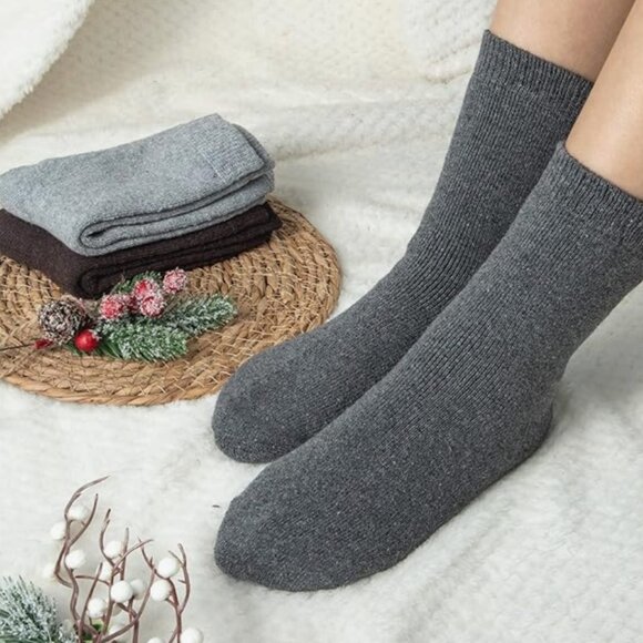 5 Pairs Luxury Wool Soft Socks Warm Winter Fall Womens Thick Cozy Knit NWT - Picture 6 of 6